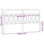 Cabecero de metal negro 193 cm de , Cabeceros y pies de cama - Ref: Foro24-377154, Precio: 46,05 €, Descuento: %