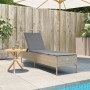 Tumbona con cojín ratán sintético beige de , Tumbonas - Ref: Foro24-4002722, Precio: 154,71 €, Descuento: %