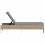 Tumbona con cojín ratán sintético beige de , Tumbonas - Ref: Foro24-4002722, Precio: 154,71 €, Descuento: %