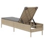 Tumbona con cojín ratán sintético beige de , Tumbonas - Ref: Foro24-4002722, Precio: 154,71 €, Descuento: %