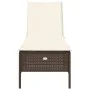 Lounger with brown synthetic rattan cushion by , Loungers - Ref: Foro24-4002720, Price: 151,78 €, Discount: %