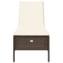 Tumbona con cojín ratán sintético marrón de , Tumbonas - Ref: Foro24-4002720, Precio: 154,61 €, Descuento: %