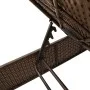 Lounger with brown synthetic rattan cushion by , Loungers - Ref: Foro24-4002720, Price: 151,78 €, Discount: %