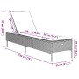 Tumbona con cojín ratán sintético marrón de , Tumbonas - Ref: Foro24-4002720, Precio: 154,61 €, Descuento: %