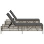 Tumbonas con mesita 2 unidades ratán sintético gris de , Tumbonas - Ref: Foro24-4002748, Precio: 277,50 €, Descuento: %