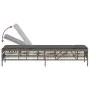 Liegestühle mit Tisch 2 Stück in grauem synthetischem Rattan von , Liegen - Ref: Foro24-4002748, Preis: 270,93 €, Rabatt: %