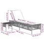 Liegestühle mit Tisch 2 Stück in grauem synthetischem Rattan von , Liegen - Ref: Foro24-4002748, Preis: 270,93 €, Rabatt: %