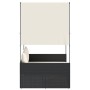 Tumbona doble con techo y cortinas ratán sintético negro de , Tumbonas - Ref: Foro24-4002755, Precio: 230,23 €, Descuento: %