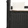 Double sun lounger with roof and black synthetic rattan curtains by , Loungers - Ref: Foro24-4002755, Price: 226,25 €, Discou...