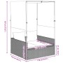 Tumbona doble con techo y cortinas ratán sintético negro de , Tumbonas - Ref: Foro24-4002755, Precio: 230,23 €, Descuento: %