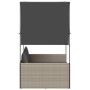 Tumbona doble con techo y cortinas ratán sintético gris claro de , Tumbonas - Ref: Foro24-4002760, Precio: 233,72 €, Descuent...
