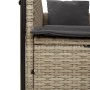 Tumbona doble con techo y cortinas ratán sintético gris claro de , Tumbonas - Ref: Foro24-4002760, Precio: 233,72 €, Descuent...
