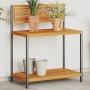 Mesa de trabajo de jardín madera de acacia y acero 90x50x110 cm de , Soportes para macetas - Ref: Foro24-367619, Precio: 111,...