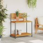 Mesa de trabajo de jardín madera de acacia y acero 90x50x110 cm de , Soportes para macetas - Ref: Foro24-367619, Precio: 111,...