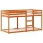 Bunk bed with solid pine wood roof in brown, 80x200 cm. by , Beds and slatted bases - Ref: Foro24-3282123, Price: 234,23 €, D...