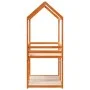 Bunk bed with solid pine wood roof in brown, 80x200 cm. by , Beds and slatted bases - Ref: Foro24-3282123, Price: 234,23 €, D...