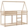 Cama litera con techo madera maciza de pino 90x190 cm de , Camas y somieres - Ref: Foro24-3282087, Precio: 174,99 €, Descuent...