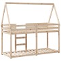 Cama litera con techo madera maciza de pino 90x190 cm de , Camas y somieres - Ref: Foro24-3282087, Precio: 174,99 €, Descuent...