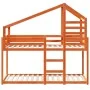 Litera con techo madera maciza pino marrón cera 75x190 cm de , Camas y somieres - Ref: Foro24-3281969, Precio: 229,30 €, Desc...
