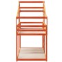 Litera con techo madera maciza pino marrón cera 75x190 cm de , Camas y somieres - Ref: Foro24-3281969, Precio: 224,58 €, Desc...