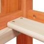 Litera con techo madera maciza pino marrón cera 75x190 cm de , Camas y somieres - Ref: Foro24-3281969, Precio: 224,58 €, Desc...