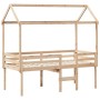 Cama alta con techo madera maciza de pino 80x200 cm de , Camas y somieres - Ref: Foro24-3282135, Precio: 196,67 €, Descuento: %