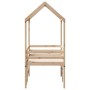 Cama alta con techo madera maciza de pino 80x200 cm de , Camas y somieres - Ref: Foro24-3282135, Precio: 196,67 €, Descuento: %