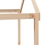 Cama alta con techo madera maciza de pino 80x200 cm de , Camas y somieres - Ref: Foro24-3282135, Precio: 196,67 €, Descuento: %