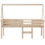 Cama alta con techo madera maciza de pino 90x190 cm de , Camas y somieres - Ref: Foro24-3282098, Precio: 162,60 €, Descuento: %