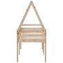 Cama alta con techo madera maciza de pino 90x190 cm de , Camas y somieres - Ref: Foro24-3282098, Precio: 162,60 €, Descuento: %