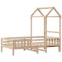 Estructura de cama con techo madera maciza de pino 100x200 cm de , Camas y somieres - Ref: Foro24-3282156, Precio: 171,08 €, ...