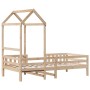 Estructura de cama con techo madera maciza de pino 100x200 cm de , Camas y somieres - Ref: Foro24-3282156, Precio: 171,08 €, ...