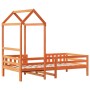 Estructura cama con techo madera maciza pino marrón 90x200 cm de , Camas y somieres - Ref: Foro24-3282161, Precio: 191,83 €, ...