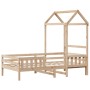 Estructura de cama con techo madera maciza de pino 75x190 cm de , Camas y somieres - Ref: Foro24-3282168, Precio: 155,76 €, D...