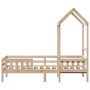 Estructura de cama con techo madera maciza de pino 75x190 cm de , Camas y somieres - Ref: Foro24-3282168, Precio: 155,76 €, D...