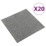 Carpet floor tiles 20 pcs 5 m² 50x50 cm gray by vidaXL, Floors and carpets - Ref: Foro24-147311, Price: 108,65 €, Discount: %