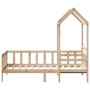 Sofá cama con techo madera maciza de pino 90x200 cm de , Camas y somieres - Ref: Foro24-3282210, Precio: 153,60 €, Descuento: %