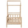Sofá cama con techo madera maciza de pino 90x200 cm de , Camas y somieres - Ref: Foro24-3282210, Precio: 153,60 €, Descuento: %