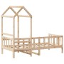 Sofá cama con techo madera maciza de pino 90x200 cm de , Camas y somieres - Ref: Foro24-3282210, Precio: 153,60 €, Descuento: %
