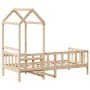 Sofá cama con techo de madera maciza de pino 80x200 cm de , Camas y somieres - Ref: Foro24-3282212, Precio: 171,13 €, Descuen...