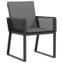 Sillas de jardín con cojines 4 unidades ratán sintético negro de , Sillas de jardín - Ref: Foro24-4008116, Precio: 285,09 €, ...