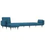 Sofá cama en forma de L terciopelo azul 275x140x70 cm de , Sofás - Ref: Foro24-3157205, Precio: 452,59 €, Descuento: %