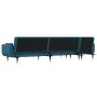 Sofá cama en forma de L terciopelo azul 275x140x70 cm de , Sofás - Ref: Foro24-3157205, Precio: 452,59 €, Descuento: %