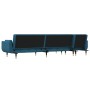 Sofá cama en forma de L terciopelo azul 275x140x70 cm de , Sofás - Ref: Foro24-3157205, Precio: 426,59 €, Descuento: %