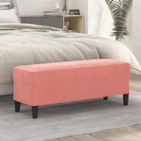 Pink velvet bench 100x35x41 cm by , Banks - Ref: Foro24-349424, Price: 55,95 €, Discount: %