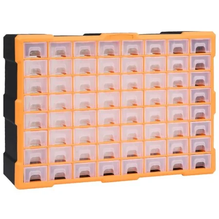 Organizador multicajones con 64 cajones 52x16x37,5 cm de vidaXL, Cajas de herramientas - Ref: Foro24-147579, Precio: 59,23 €,...