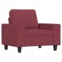 Sillón con taburete tela rojo tinto 60 cm de , Sofás - Ref: Foro24-3201149, Precio: 202,95 €, Descuento: %