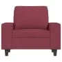 Sillón con taburete tela rojo tinto 60 cm de , Sofás - Ref: Foro24-3201149, Precio: 202,95 €, Descuento: %