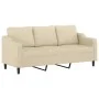 3-seater sofa with cream fabric ottoman 180 cm by , Sofas - Ref: Foro24-3201137, Price: 363,98 €, Discount: %