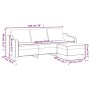 Sofá de 3 plazas con taburete de tela crema 180 cm de , Sofás - Ref: Foro24-3201137, Precio: 369,23 €, Descuento: %
